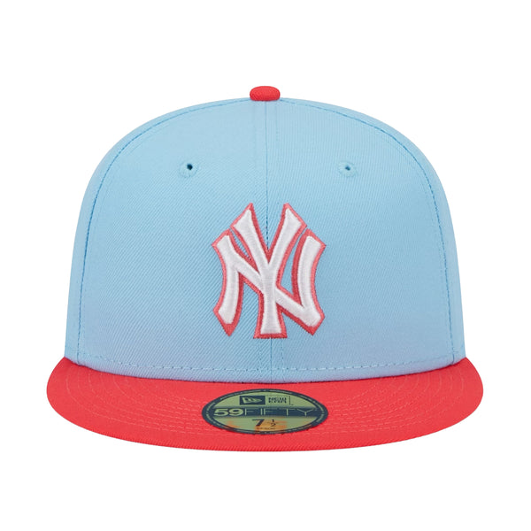 New Era Mens MLB New York Yankees 59FIFTY Color Pack Hats 60278527 Blue,Grey Undervisor 7 3/4