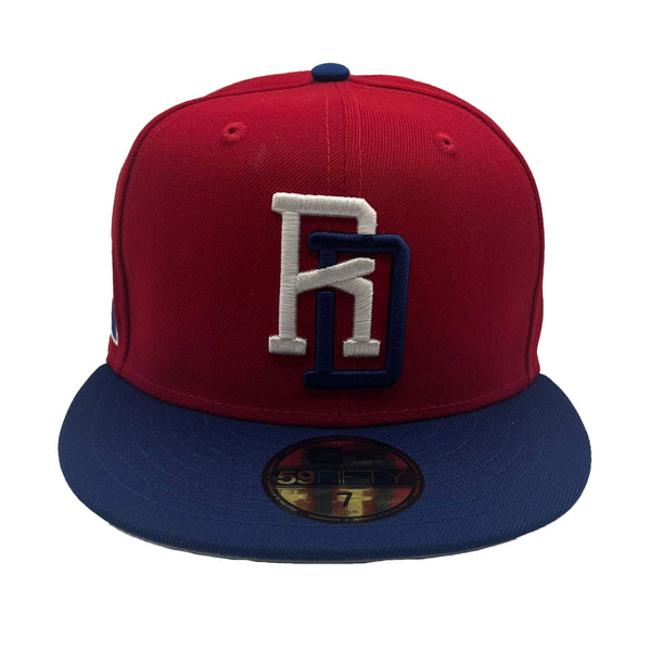 New Era Mens Dominican Republic Wbc World Baseball Classic 59FIFTY Fitted Hat 70776276 Chrome White/Scarlet, Grey Undervisor 7 3/4