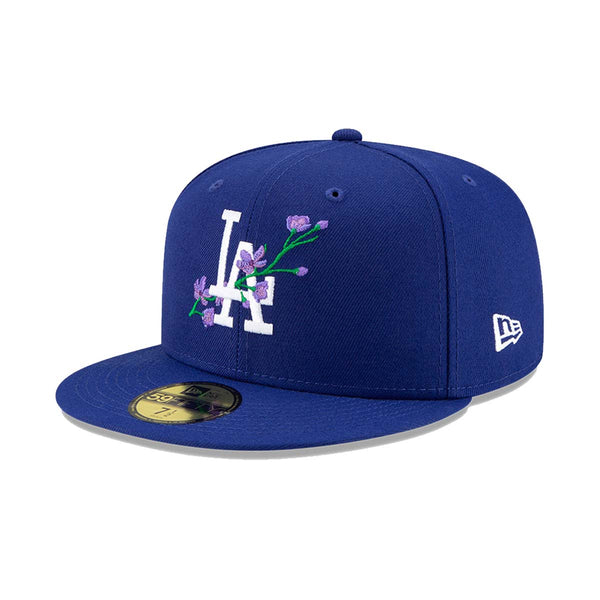 Los Angeles Dodgers Hat  New Era Blue Inaugural Season Patch Wool 59FIFTY  Fitted Hat