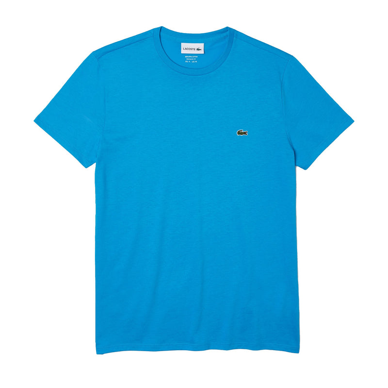 Lacoste Mens Pima Cotton Crew Neck T-Shirt TH6709-HLU Seaside