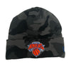 New Era Mens NBA New York Knicks Knit Freeze Beanie 60268649 Black Camo
