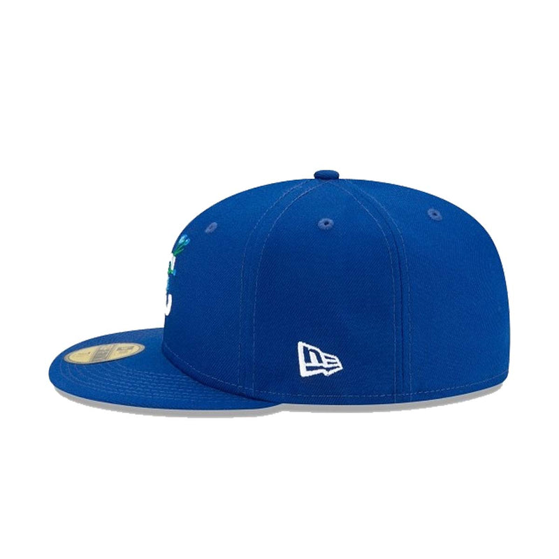 New Era Mens MLB Kansas City Royals Side Patch Bloom 59Fifty Fitted Hat  60288168 Royal Blue, Sky Blue Undervisor