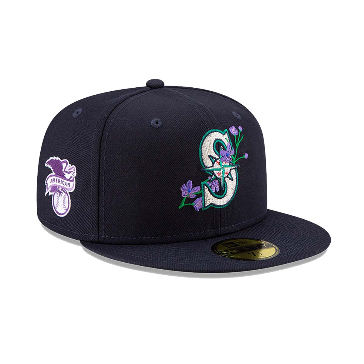 New Era 59FIFTY Seattle Mariners 35th Anniversary Patch Icy UV Hat - Teal, Navy, Light Blue Teal/Navy / 7 3/8