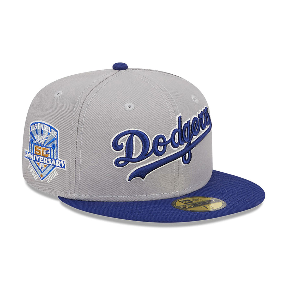 Black La Dodgers 50th Anniversary Side Patch New Era 59FIFTY Fitted 73/4