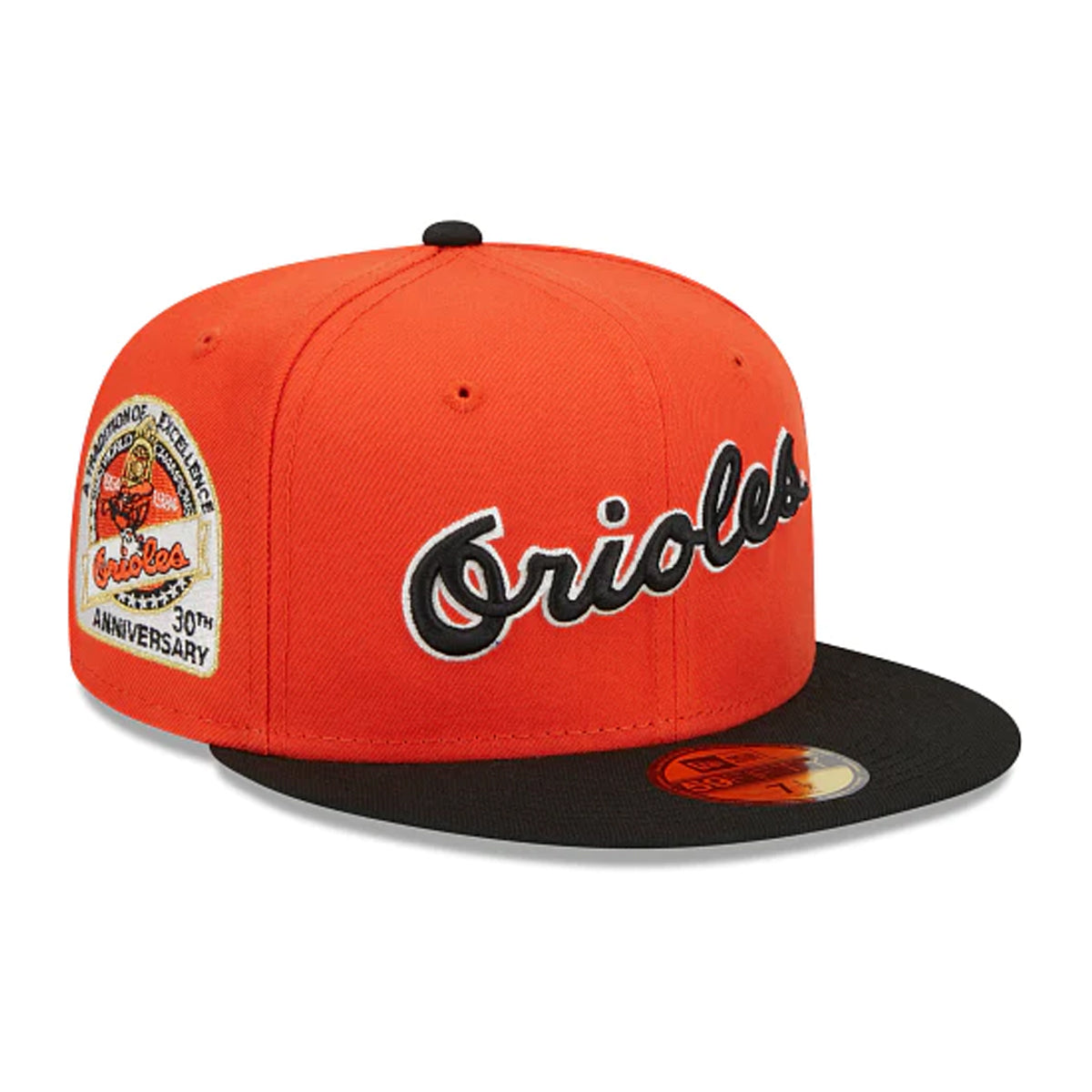 New Era Baltimore Orioles Great Outdoors 50th Anniversary Patch Hat Club Exclusive 59Fifty Fitted Hat Indigo/Olive