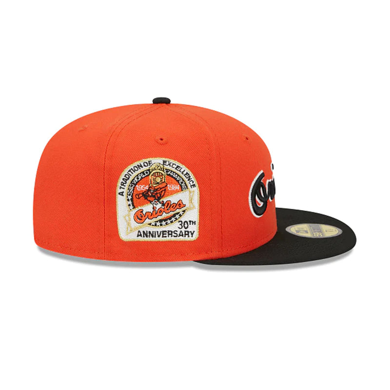 Baltimore Orioles Hat Baseball Cap Fitted 7 3/8 New Era Black MLB