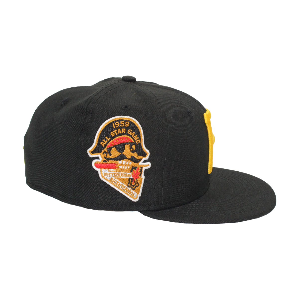 Pittsburgh Pirates 1959 All Star Game New Era 59FIFTY Fitted Hat (GITD Chrome White Dark Seaweed Khaki Under BRIM) 7 1/4