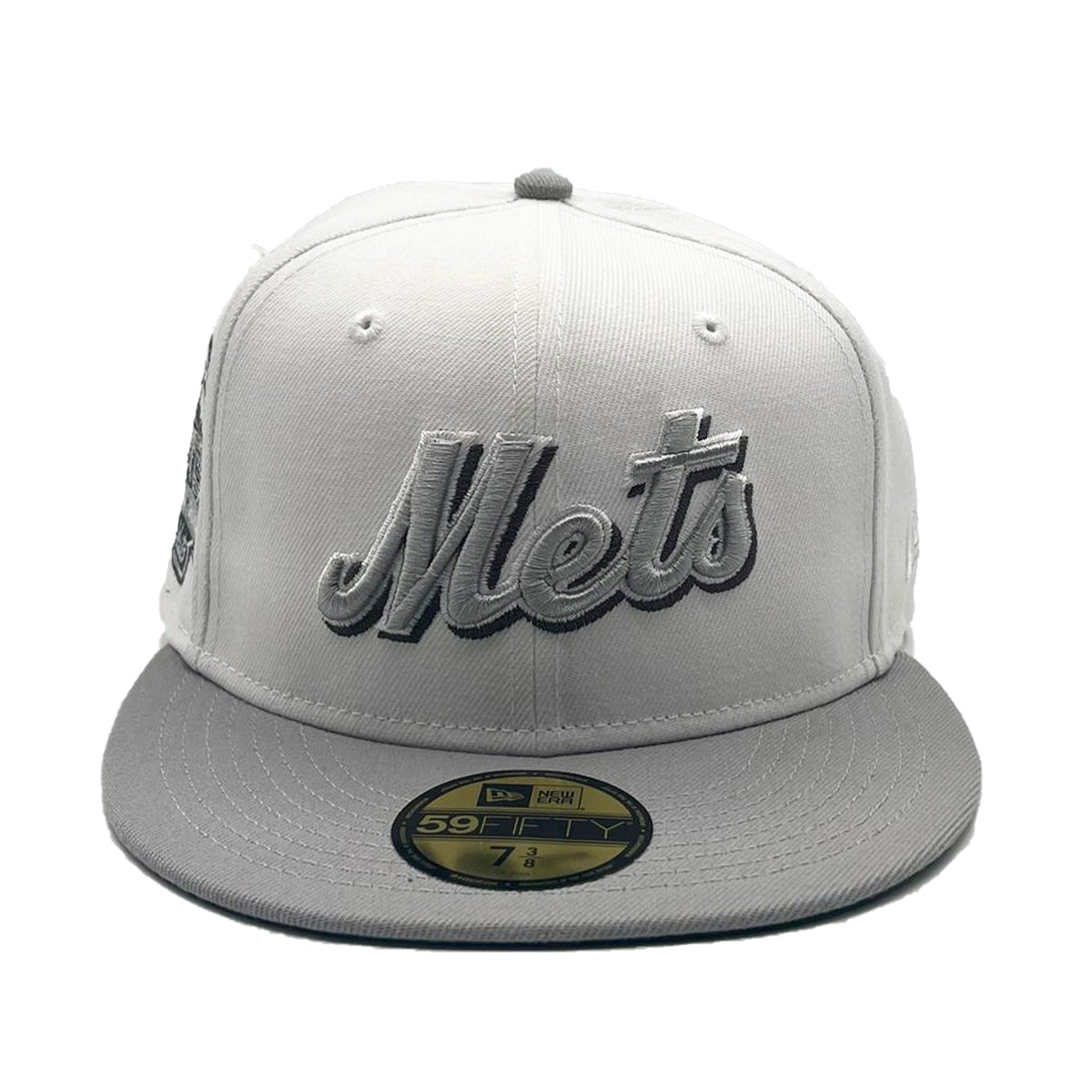 New Era Mens MLB New York Mets Shea Stadium 59FIFTY Fitted Hat 70761489 White/Gray, Dark Grey Undervisor 7 1/2