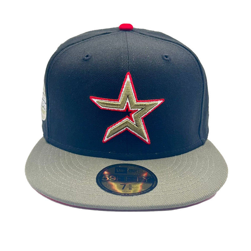 Houston Astros New Era Throwback Logo Green Undervisor 59FIFTY Fitted Hat -  Gray