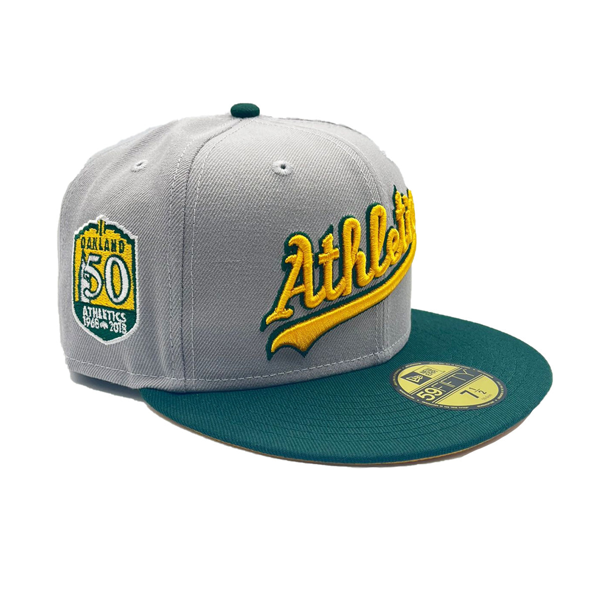Oakland Athletics New Era 5950 Basic Fitted Hat - Brown/White