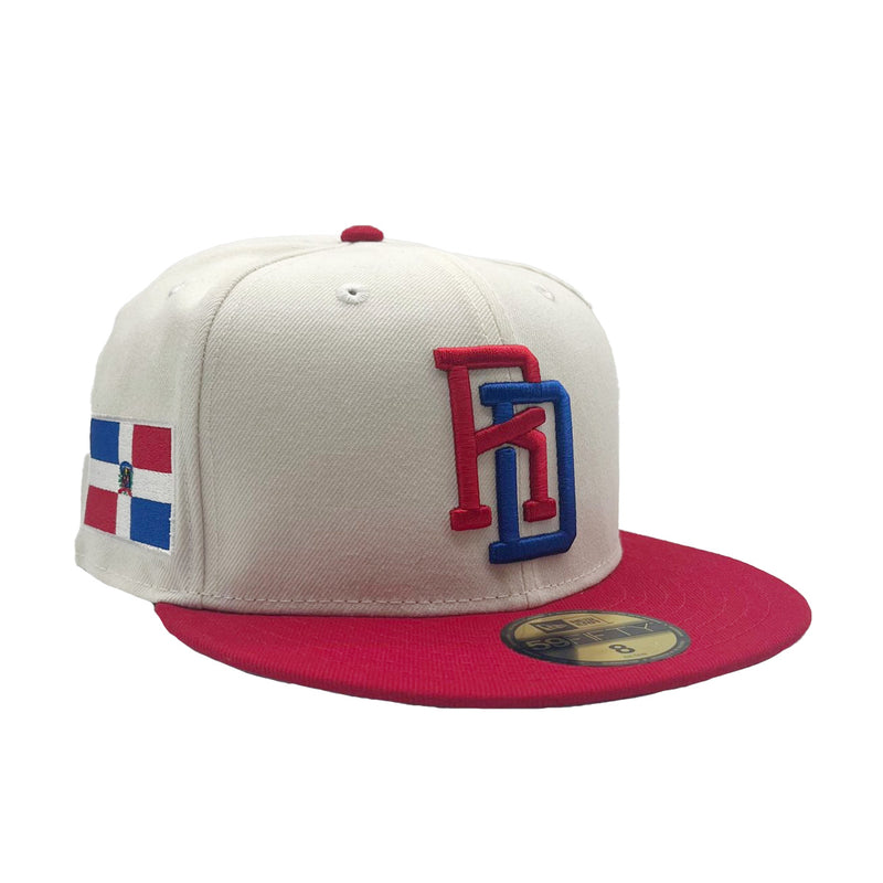 New Era Mens Dominican Republic Wbc World Baseball Classic 59FIFTY Fitted Hat 70776276 Chrome White/Scarlet, Grey Undervisor 7 3/4