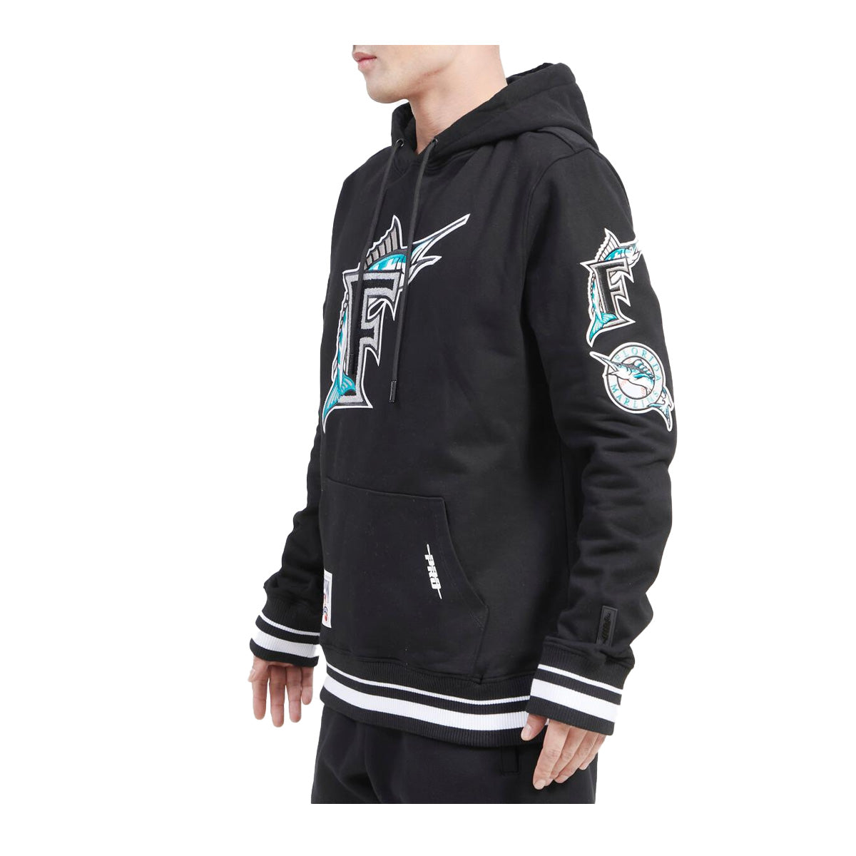 Men's Pro Standard Miami Marlins White Collection Pullover Hoodie