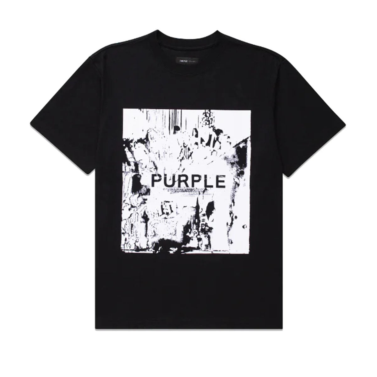 Purple Brand Men's Heavy Jersey T-Shirt in Black Purple Brand