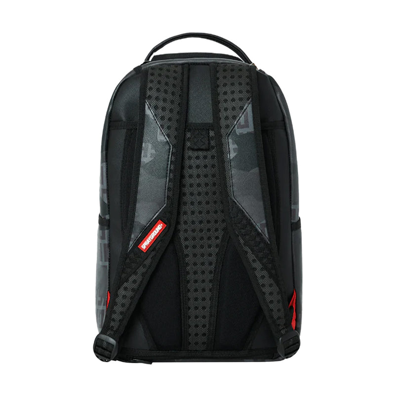 Sprayground Backpack In Vegan Leather With Shark Print In White