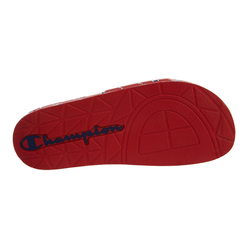 Champion Mens Red 1588843 Leather Athletic Slip On Slide Sandals Size US 12  13 | eBay