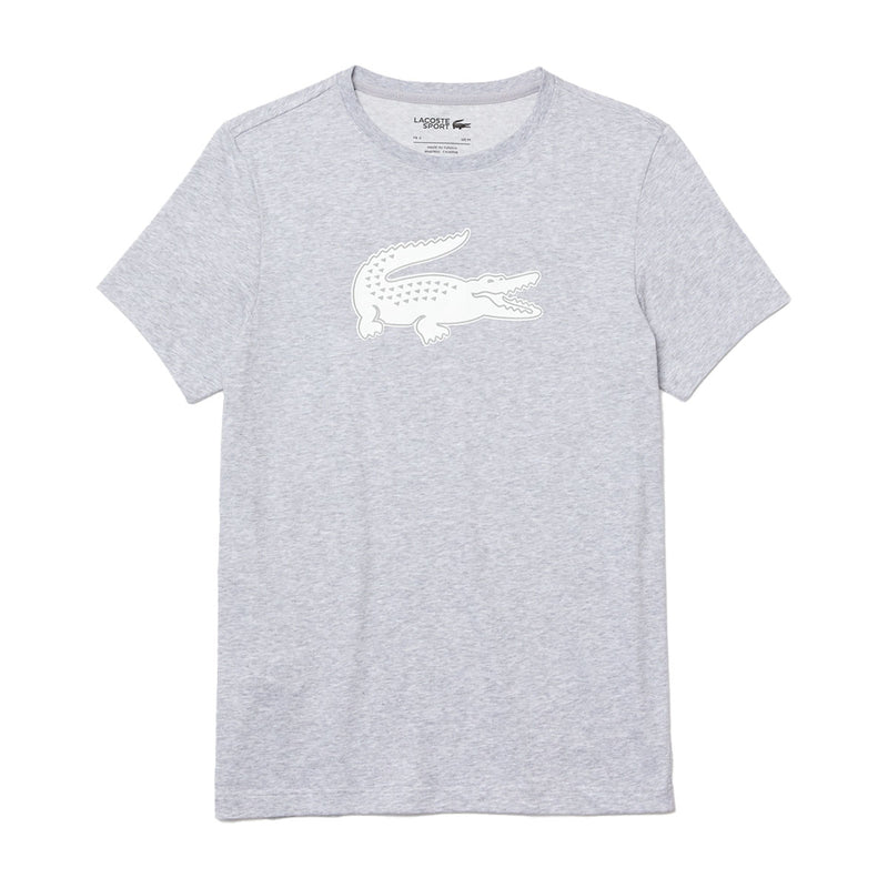 Crocodile | T-Shirt Lacoste NY Lounge TH2042-BG3 Premium Mens Silver Chine/White